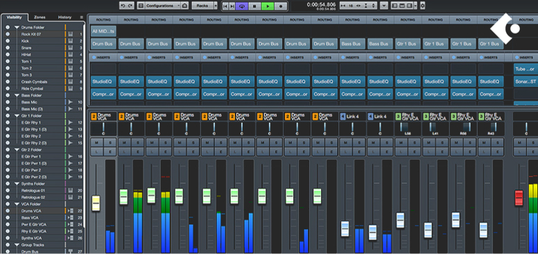 Cubase'in Kolayca Düzenlenebilir Mix Arabirimi