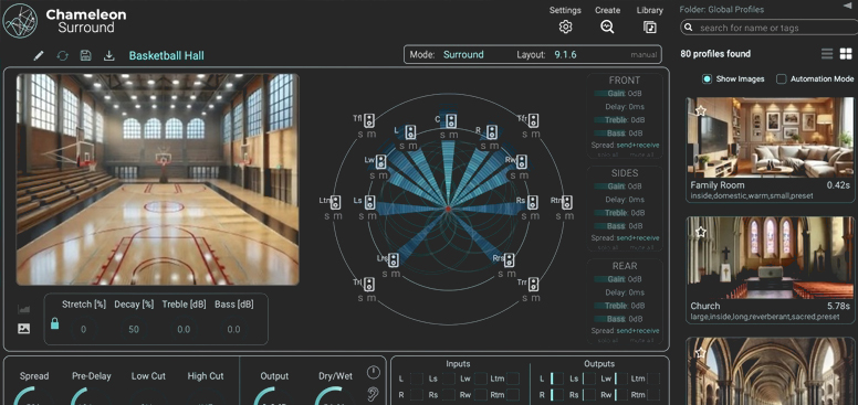 Accentize Chameleon Surround: Çok Kanallı, İmmersif Formatlarda Reverb 