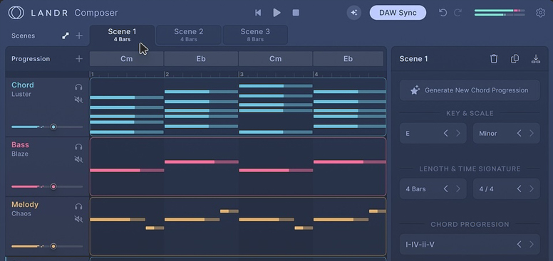 LANDR Composer: Akor, Melodi ve Bas Hatları Oluşturan Yapay Zeka Destekli Yeni Plug-in